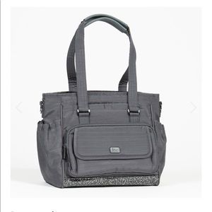 Lug Promenade Bag in grey silver - like new!